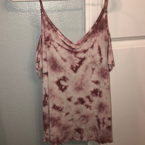 Off the shoulder pink tie-dye tee - Picture 3 of 3